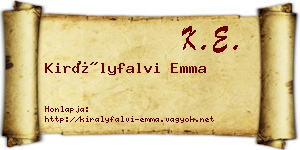 Királyfalvi Emma névjegykártya
