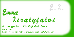 emma kiralyfalvi business card