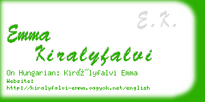 emma kiralyfalvi business card